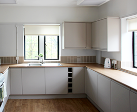 kitchen in one of the student halls